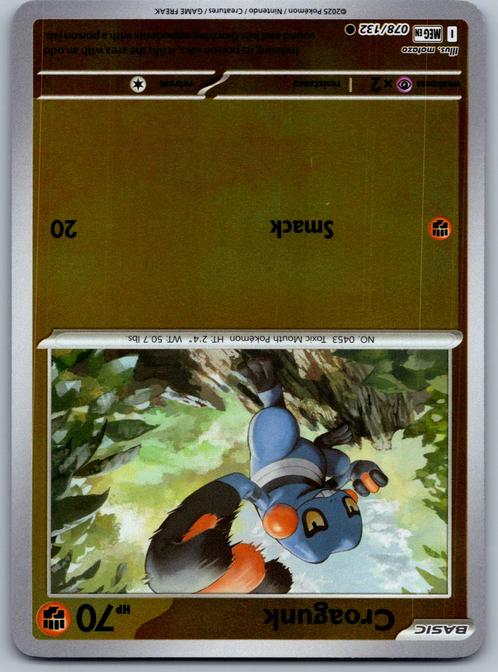 Croagunk 078/132 Mega Evolution Pokemon Reverse Holo