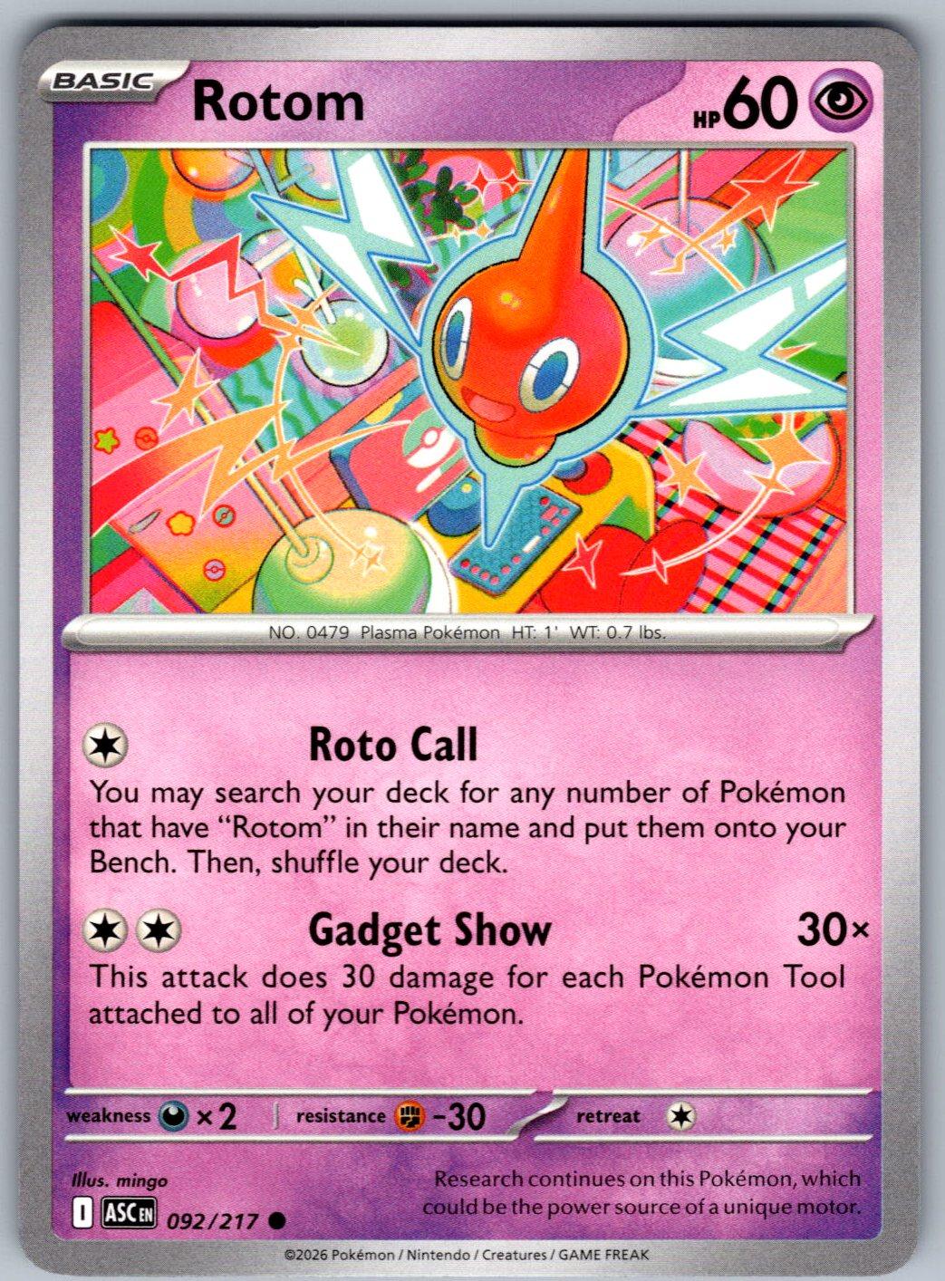 Rotom 092/217 Ascended Heroes Pokemon