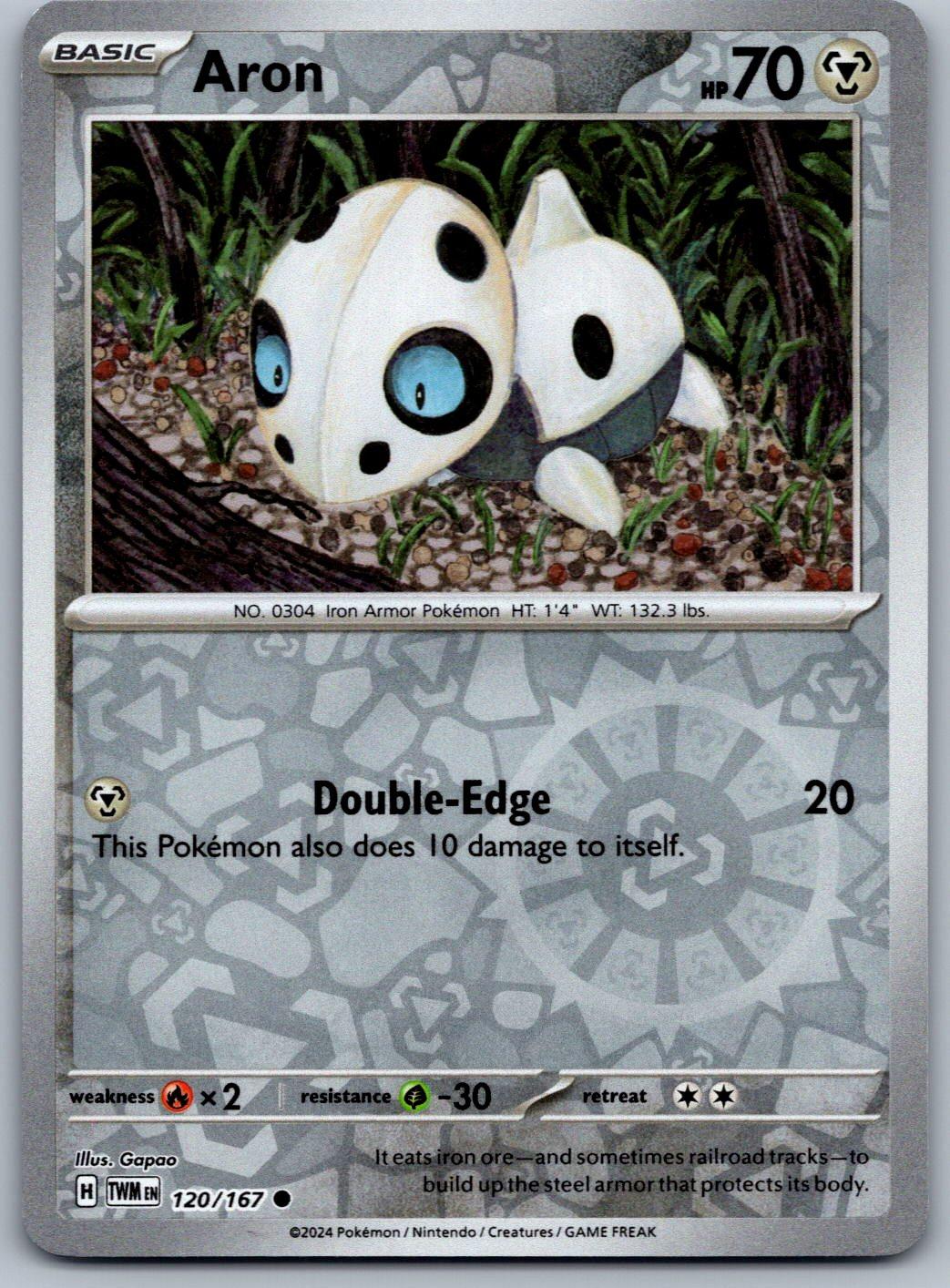 Aron 120/167 Twilight Masquerade Pokemon Reverse Holo
