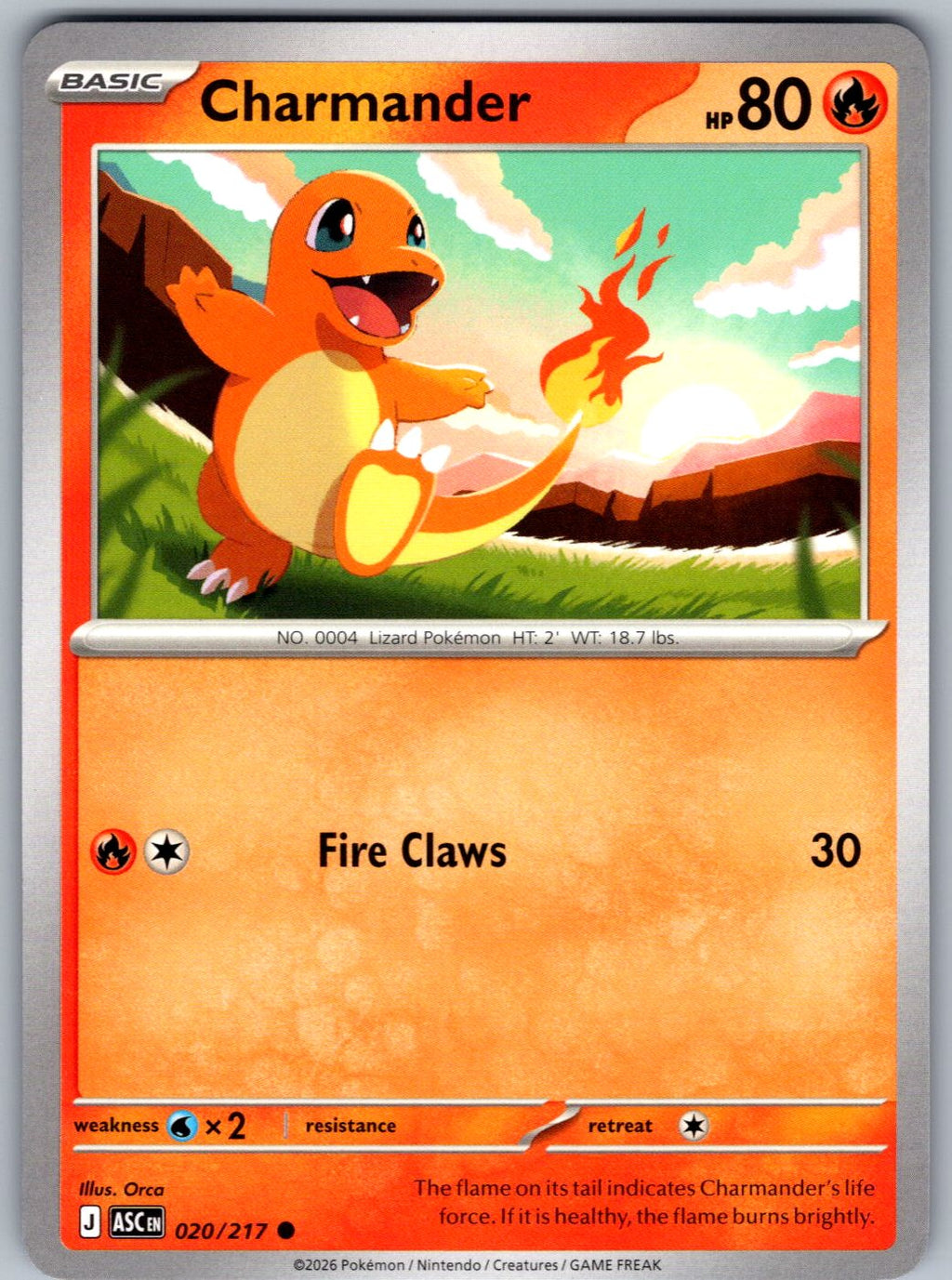Charmander 020/217 Ascended Heroes Pokemon