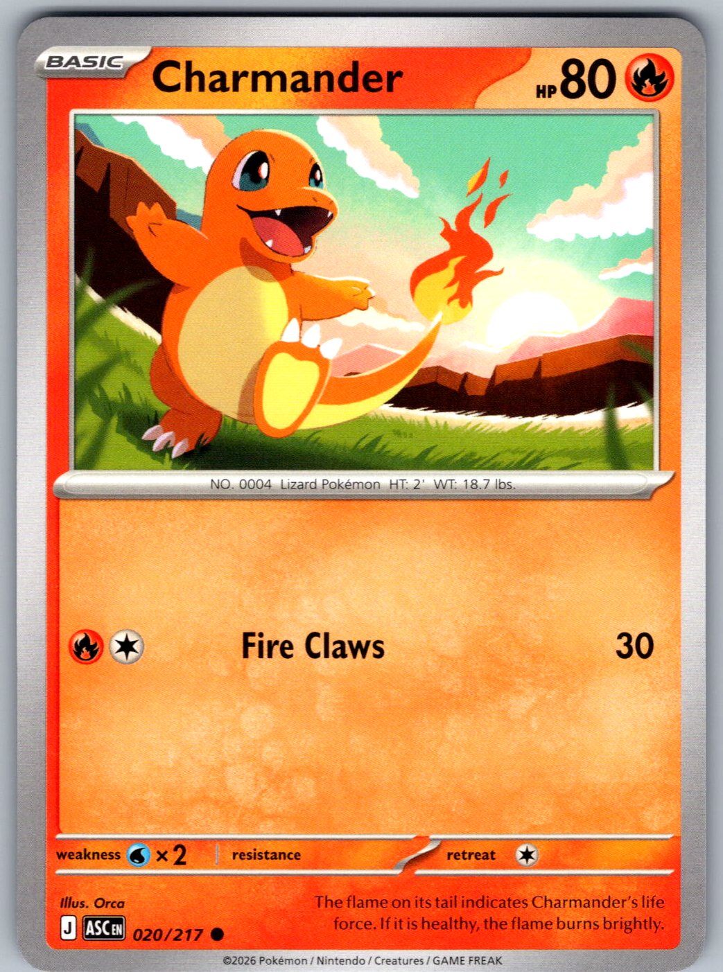 Charmander 020/217 Ascended Heroes Pokemon