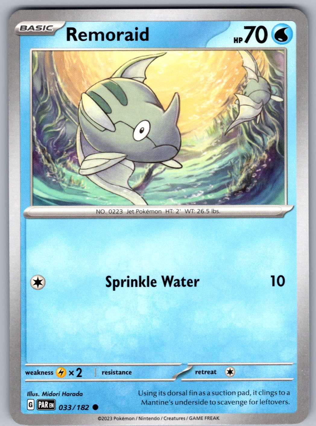 Remoraid 033/182 Paradox Rift Pokemon