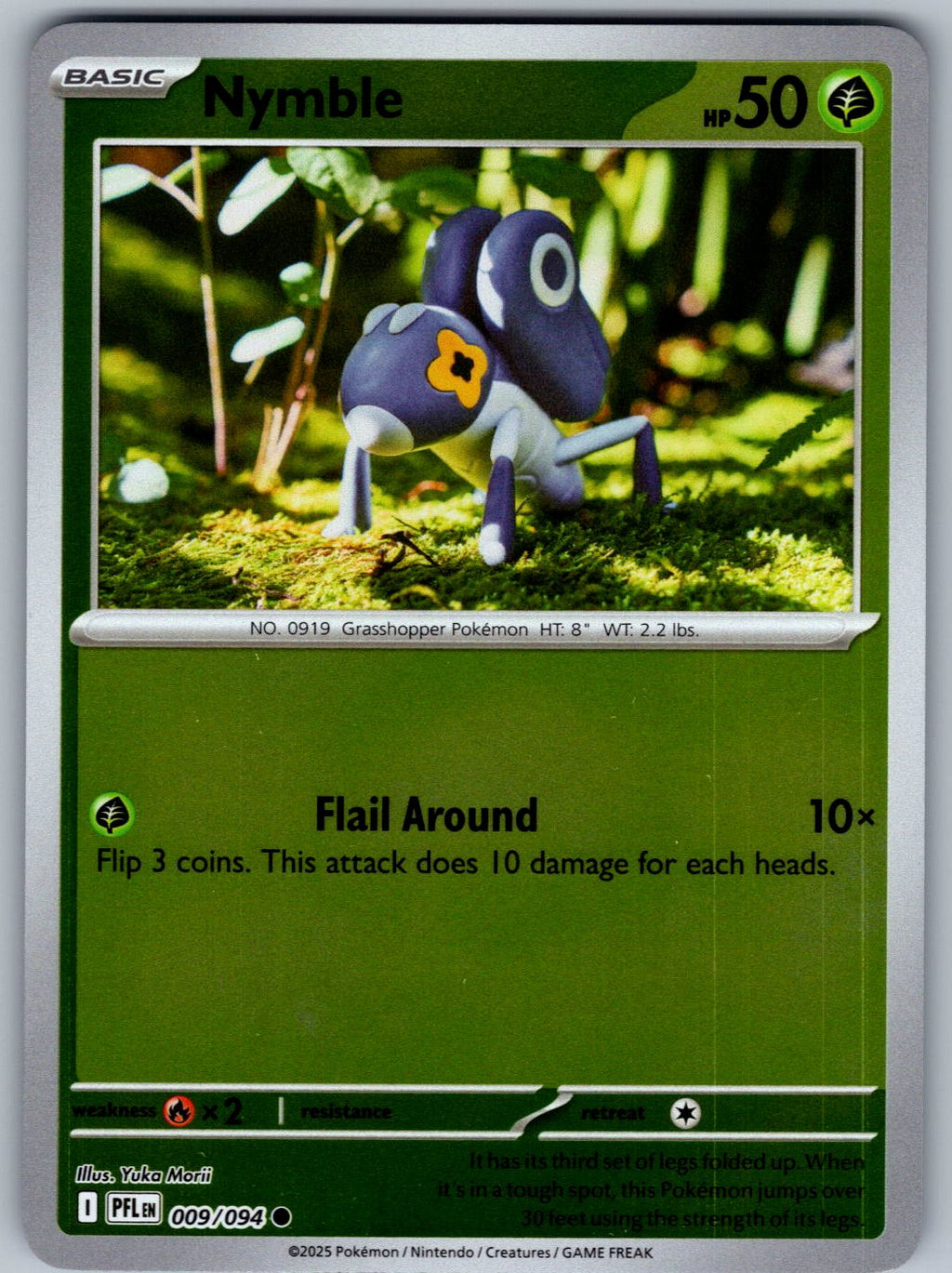 Nymble 009/094 Phantasmal Flames Pokemon Reverse Holo