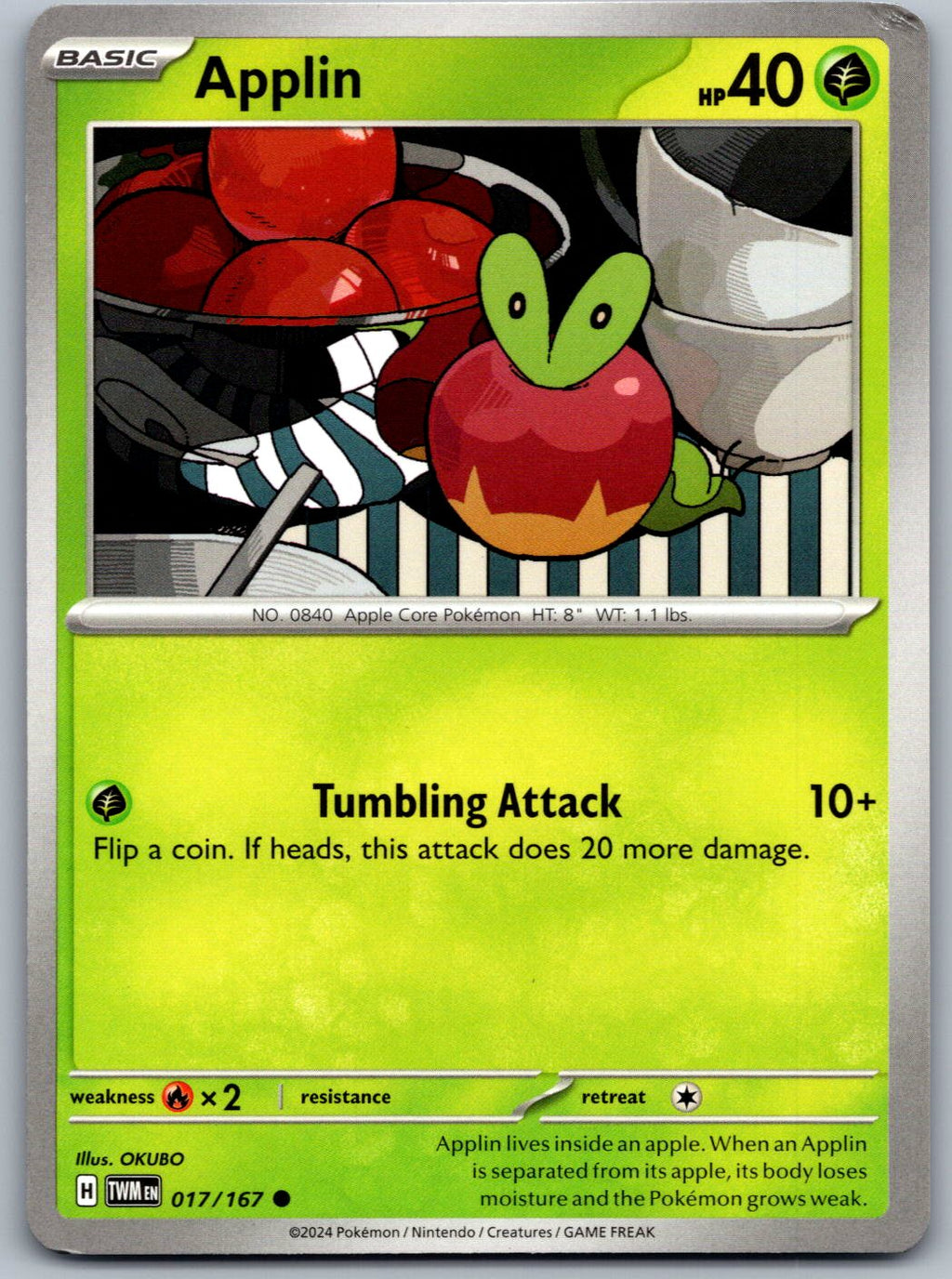 Applin 017/167 Twilight Masquerade Pokemon