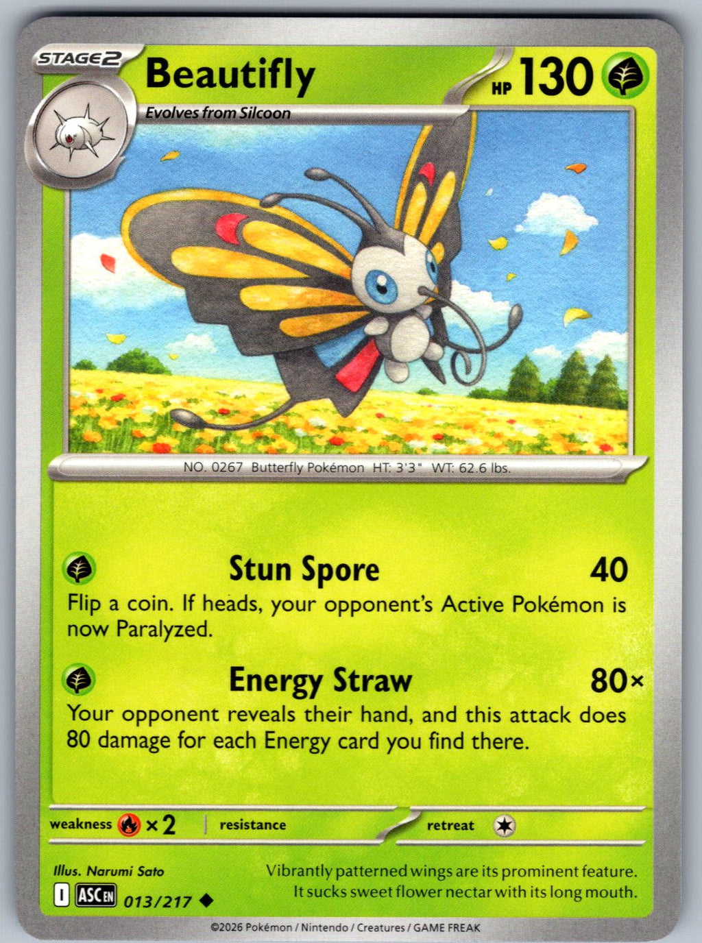 Beautifly 013/217 Ascended Heroes Pokemon