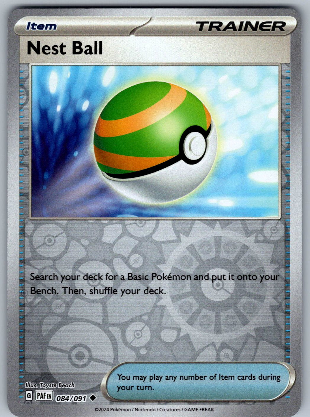 Nest Ball 084/091 Paldean Fates Pokemon Reverse Holo
