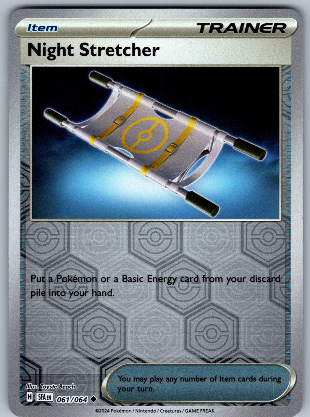 Night Stretcher 061/064 Shrouded Fable Pokemon Reverse Holo