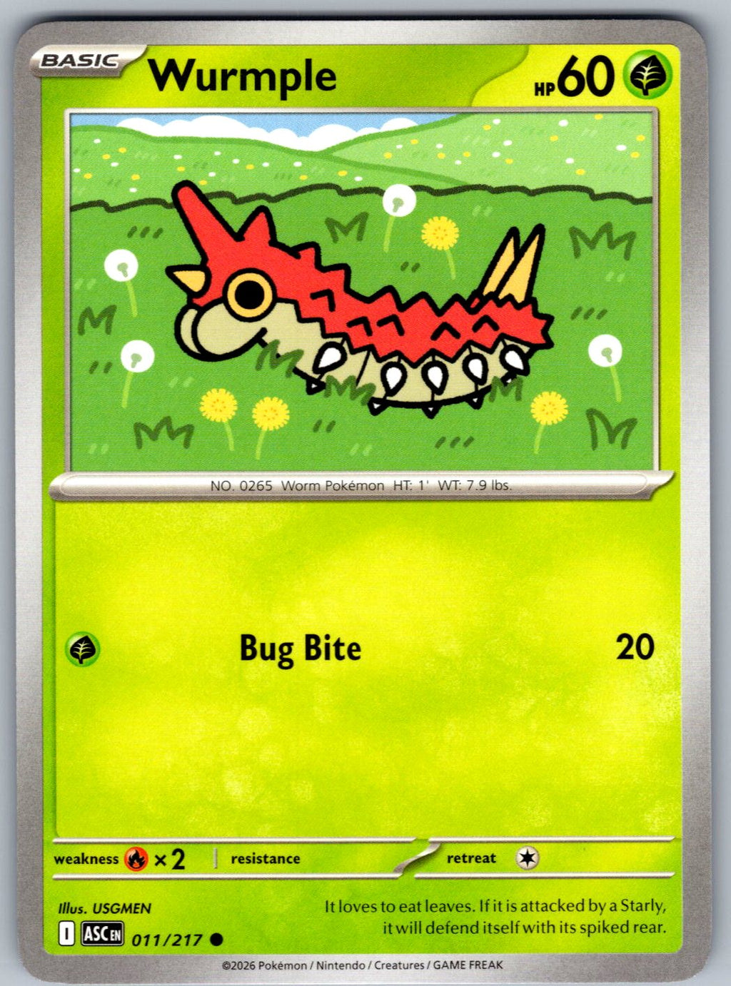 Wurmple 011/217 Ascended Heroes Pokemon