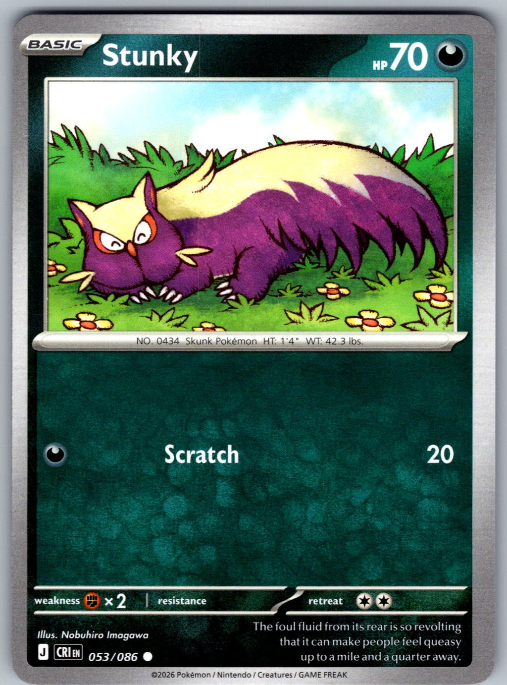 Stunky 053/086 Chaos Rising Pokemon