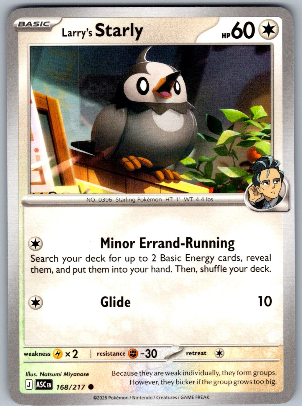 Larry's Starly 168/217 Ascended Heroes Pokemon
