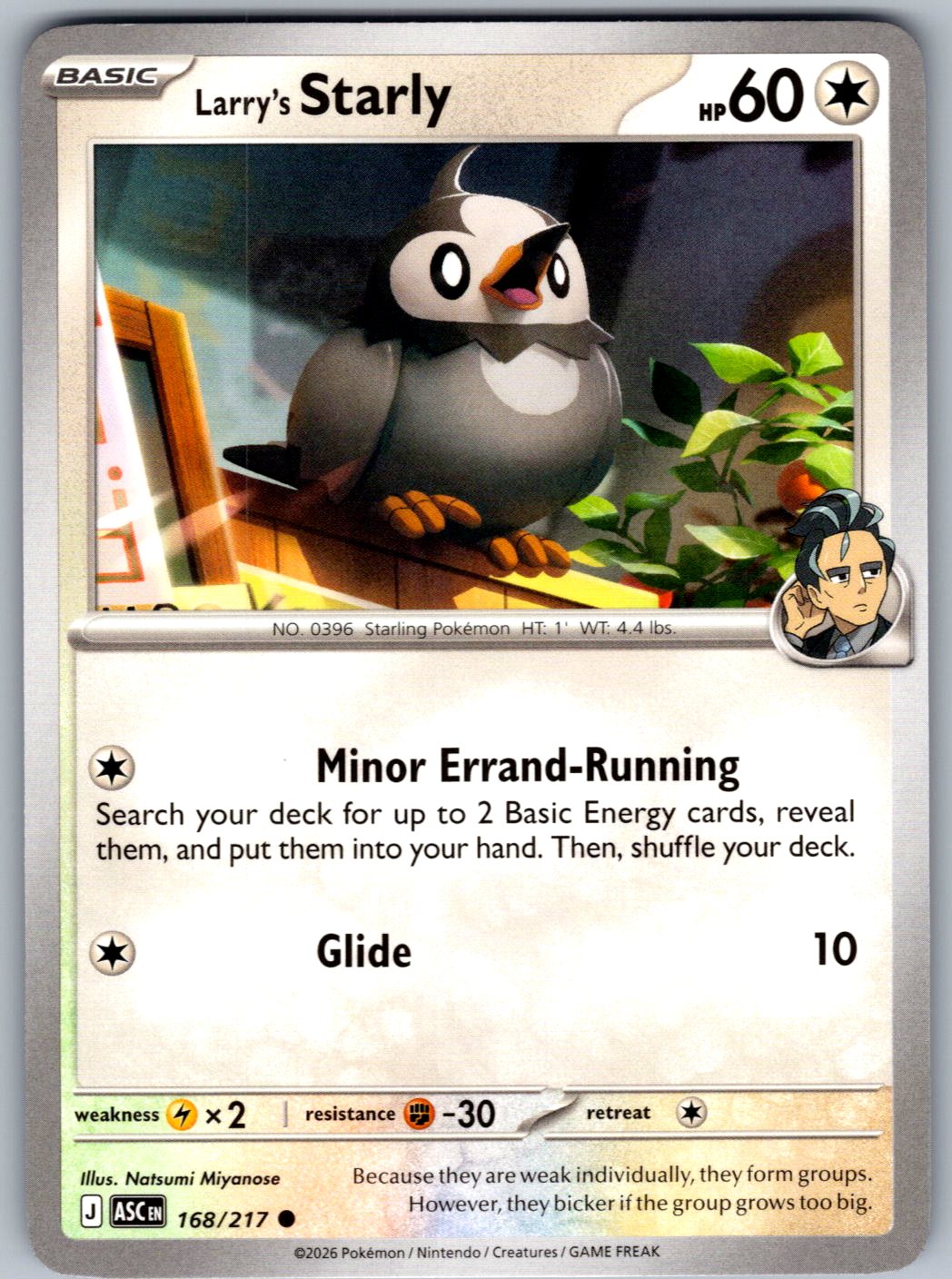 Larry's Starly 168/217 Ascended Heroes Pokemon