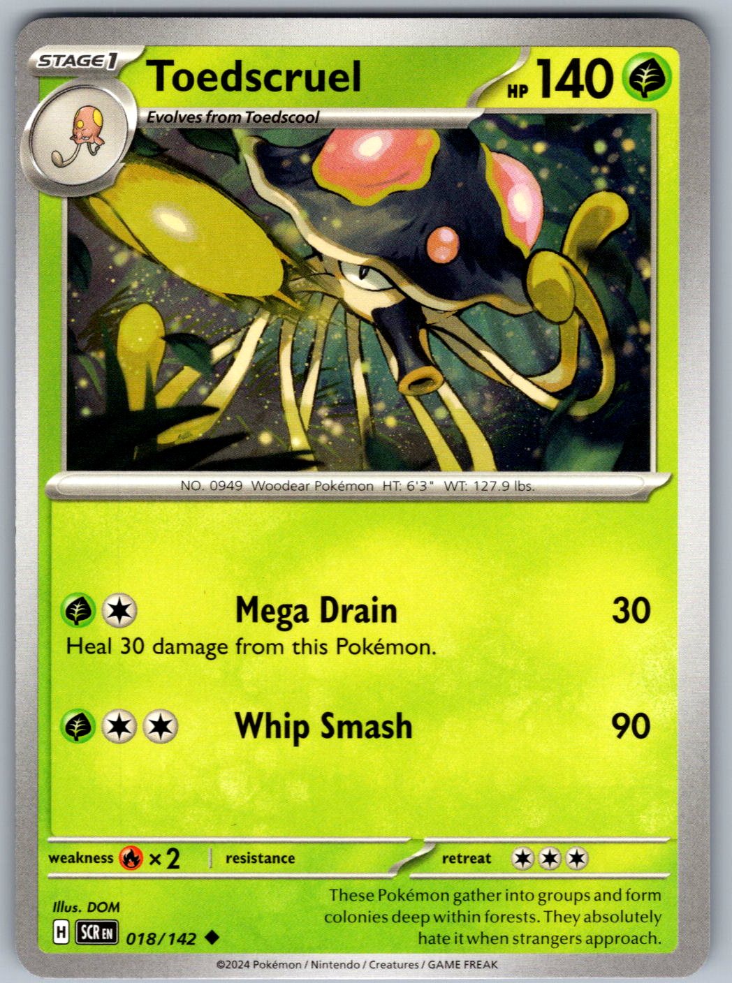 Toedscruel 18/142 Stellar Crown Pokemon