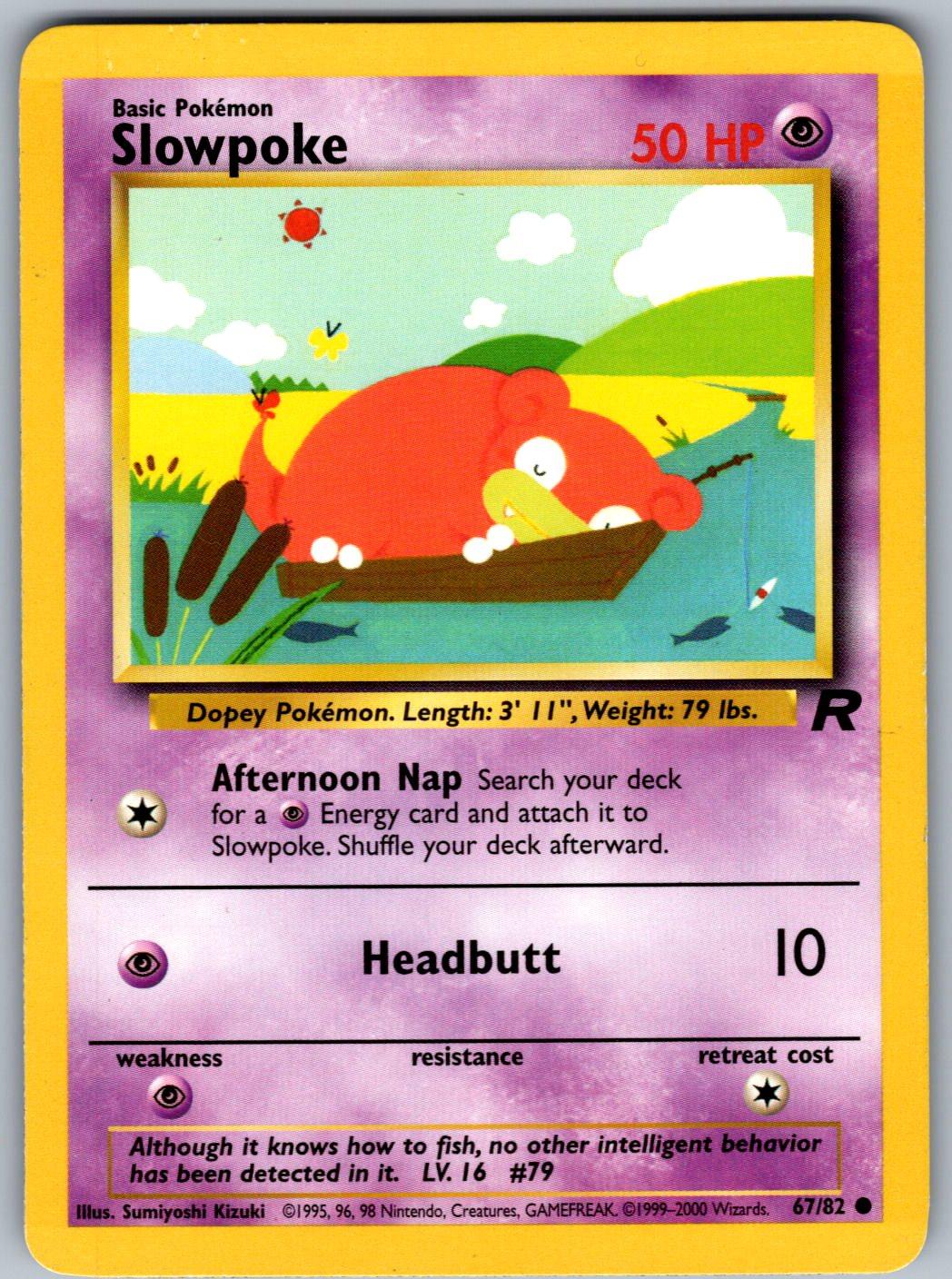 Slowpoke 67/82 Team Rocket Pokemon Unlimited