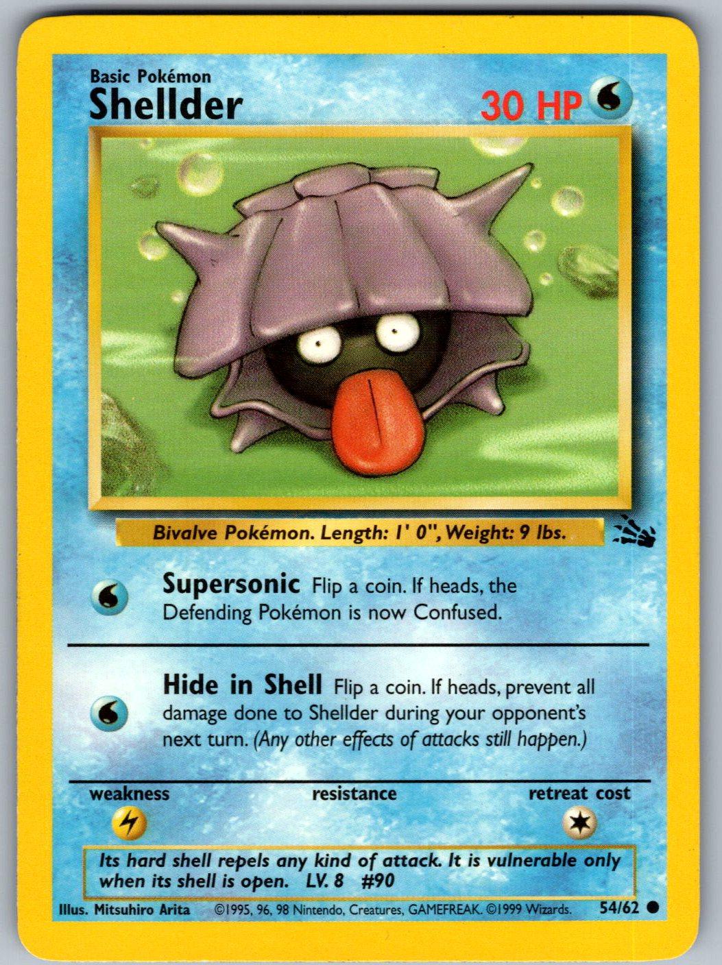 Shellder 54/62 Fossil Pokemon Unlimited