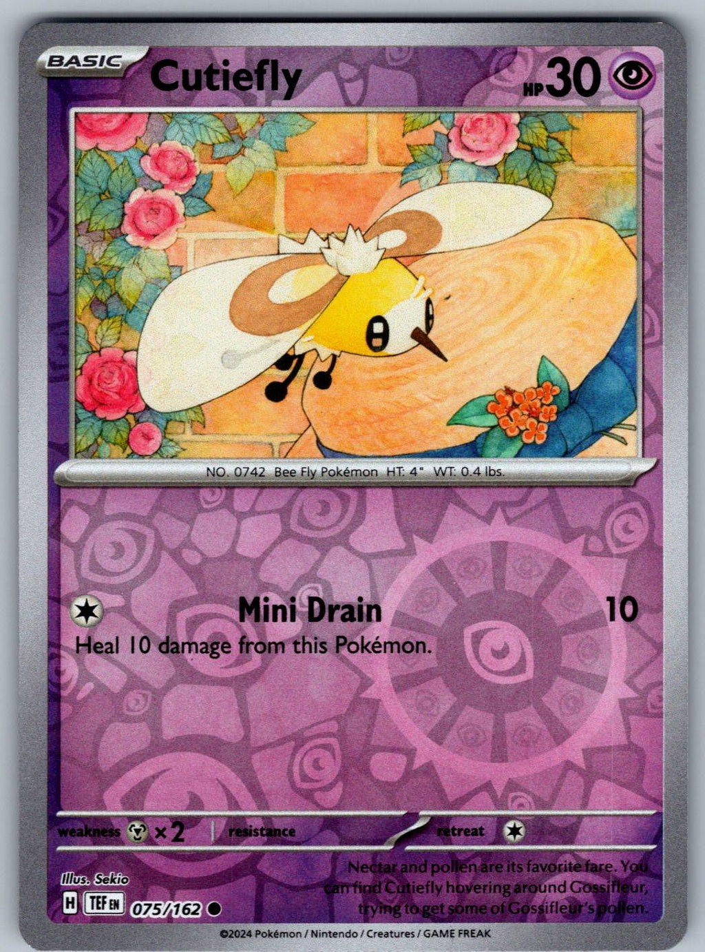 Cutiefly 075/162 Temporal Forces Pokemon Reverse Holo