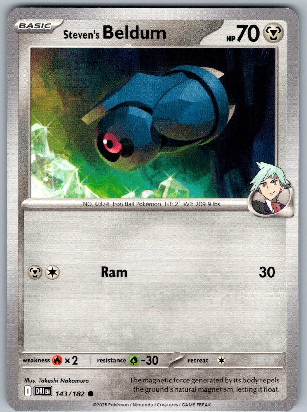 Steven's Beldum 143/182 Destined Rivals Pokemon
