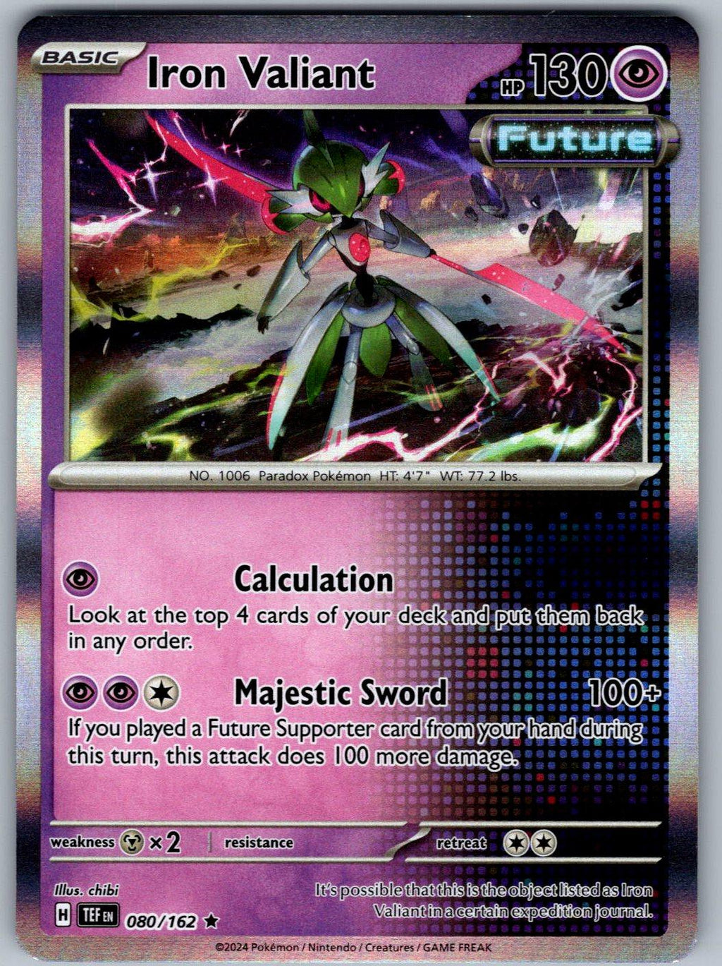 Iron Valiant 080/162 Temporal Forces Pokemon Holo