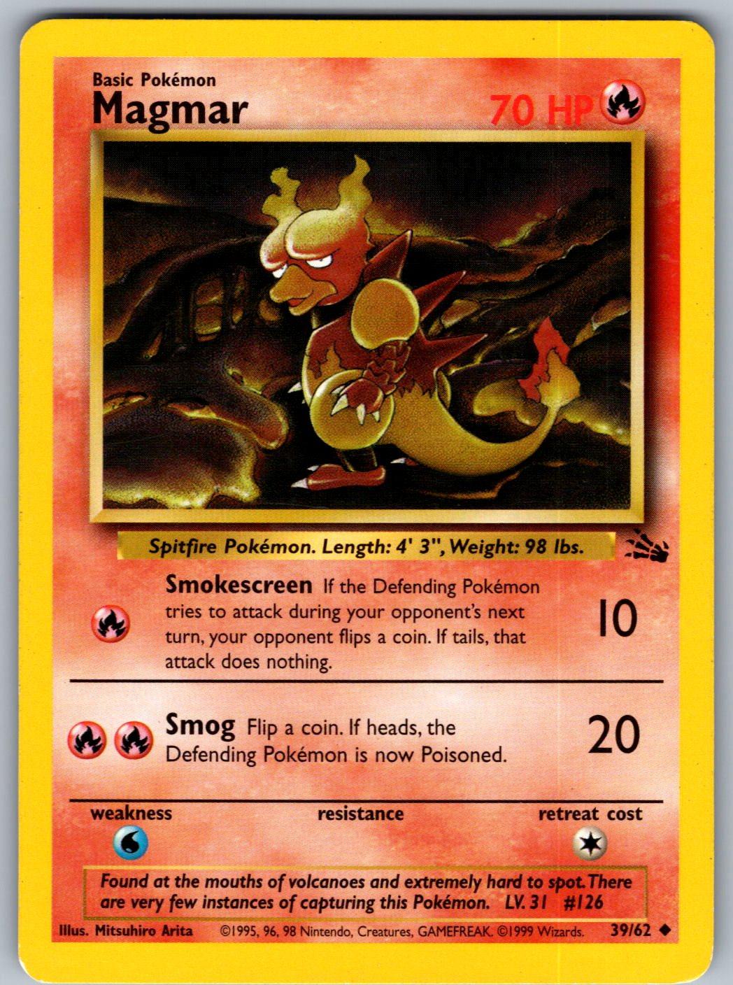 Magmar 39/62 Fossil Pokemon Unlimited