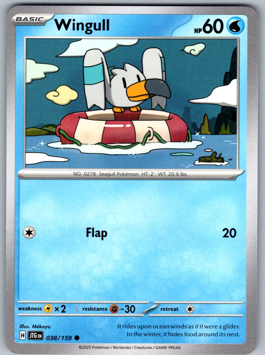 Wingull 038/159 Journey Together Pokemon
