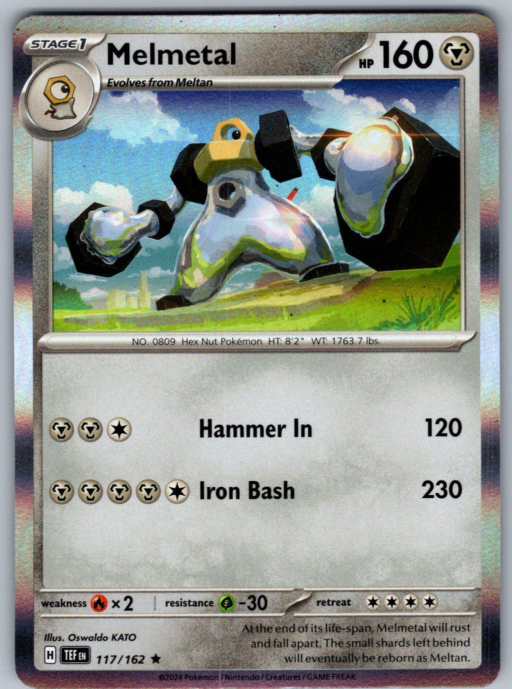 Melmetal 117/162 Temporal Forces Pokemon Holo