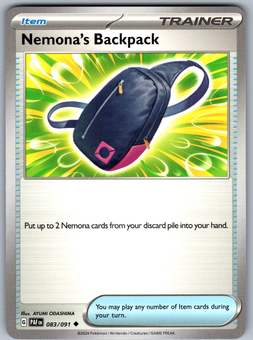 Nemona's Backpack 083/091 Paldean Fates Pokemon