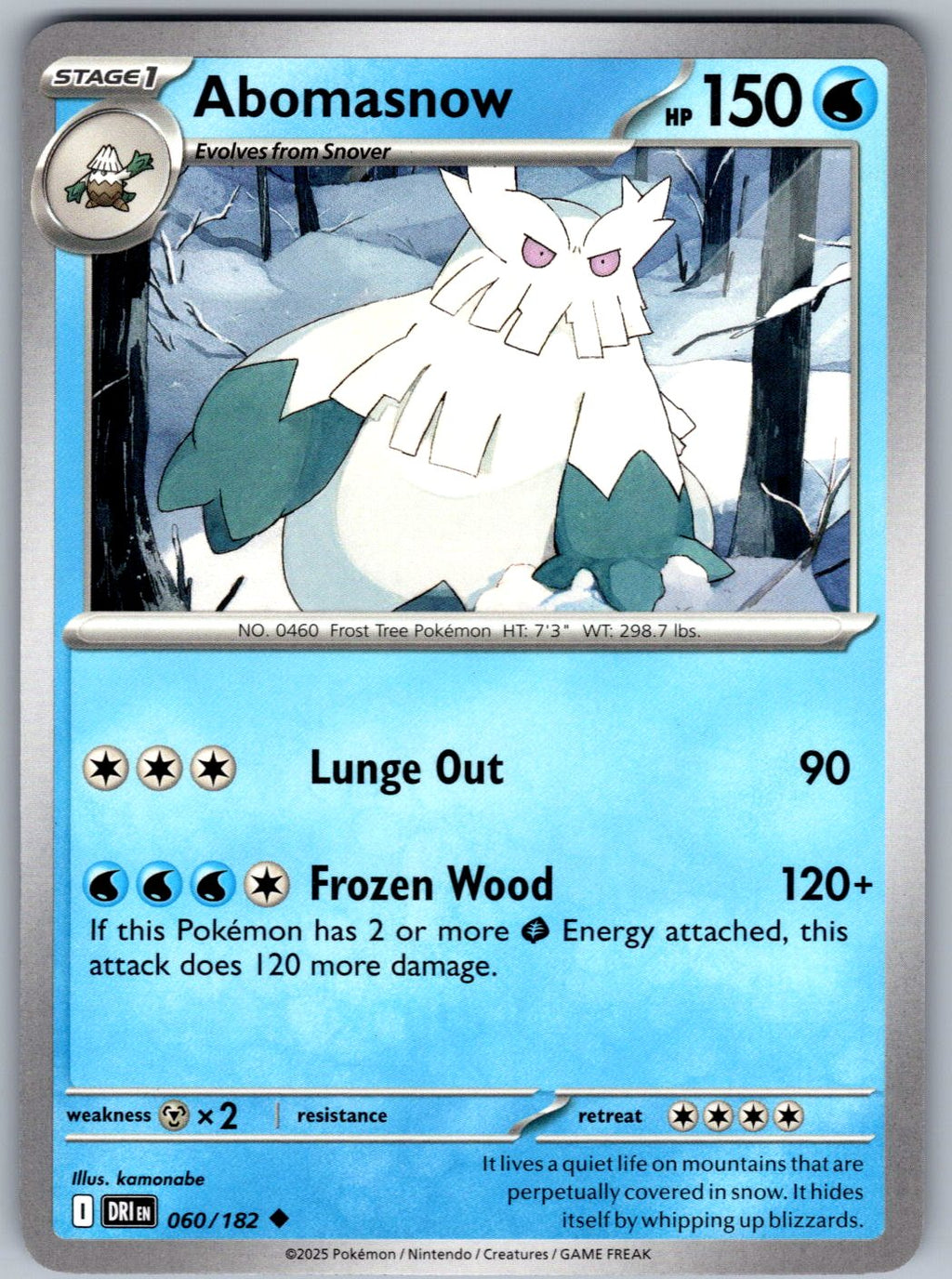 Abomasnow 060/182 Destined Rivals Pokemon
