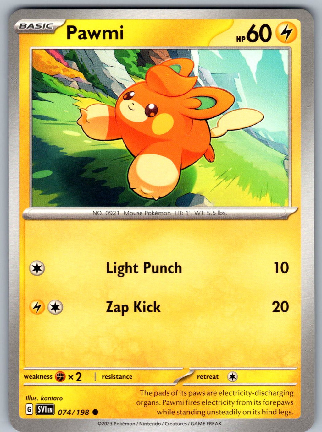 Pawmi 074/198 Scarlet & Violet Pokemon