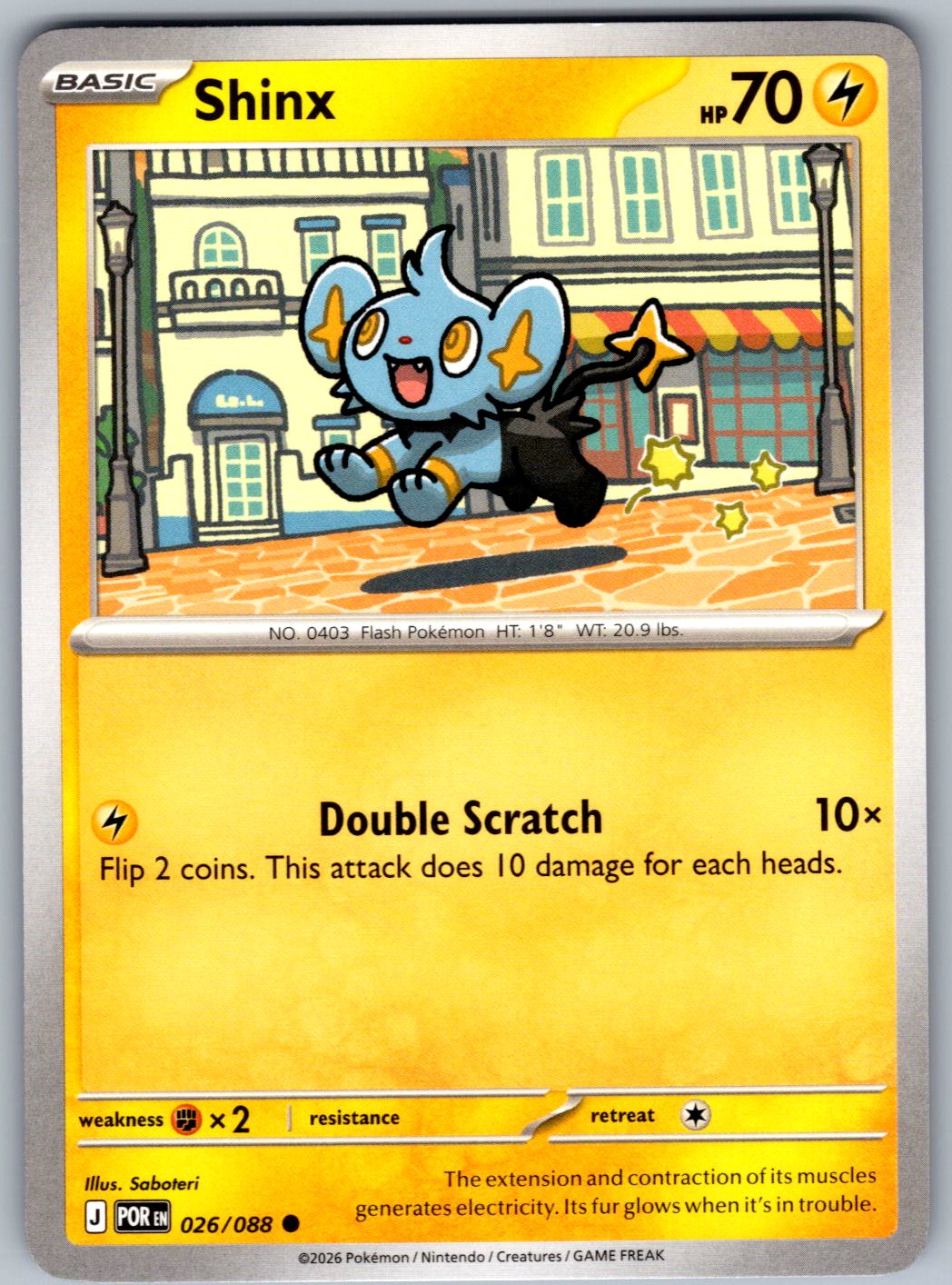 Shinx 026/088 Perfect Order Pokemon