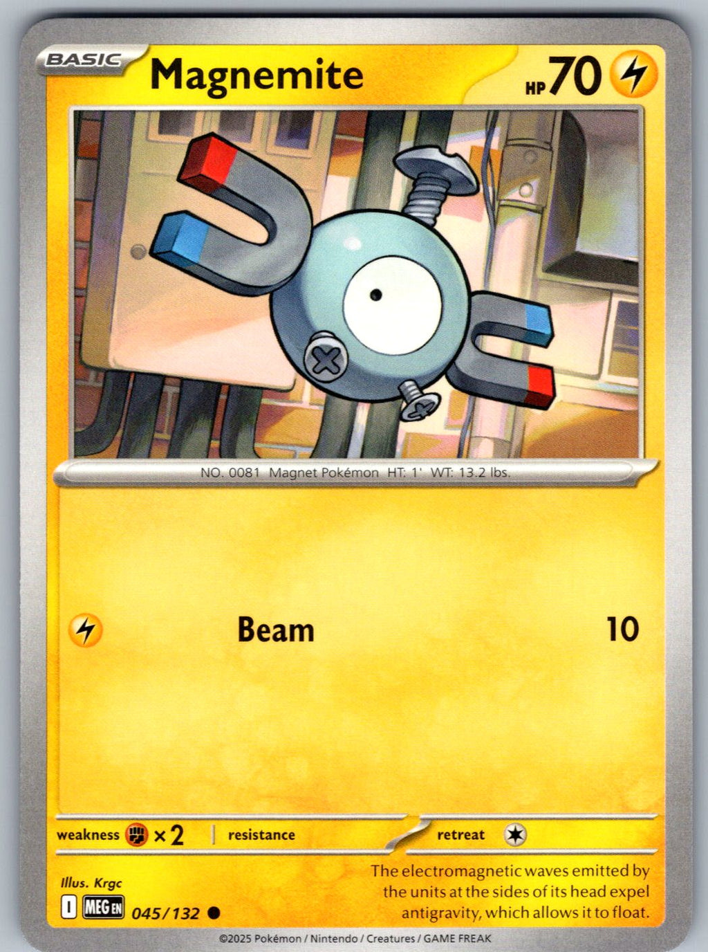 Magnemite 045/132 Mega Evolution Pokemon