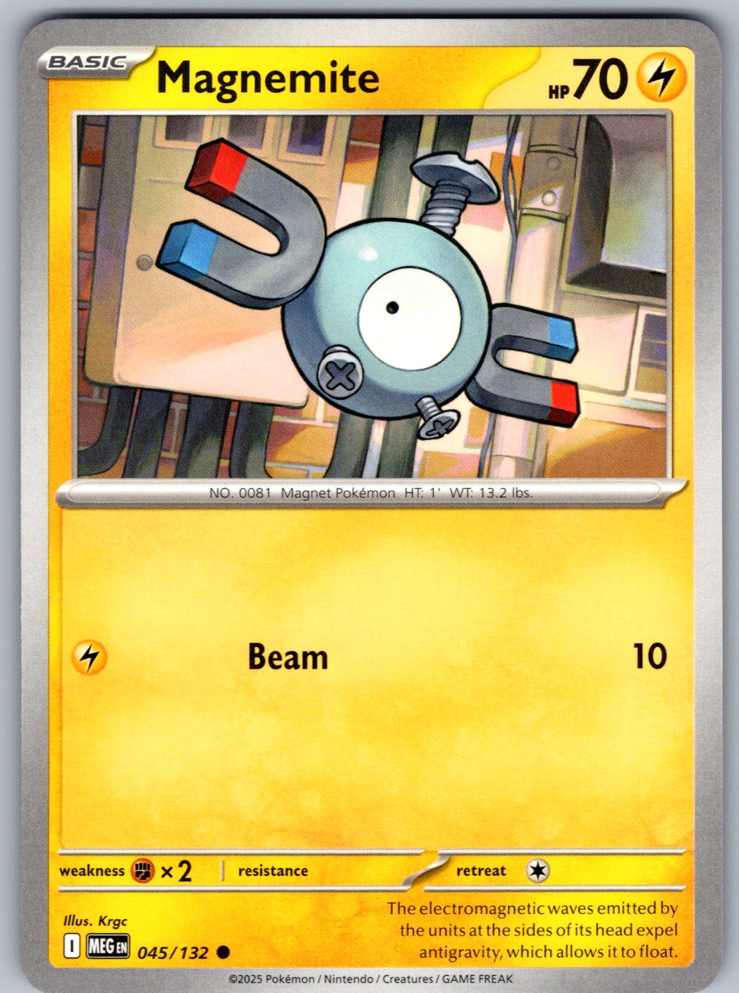 Magnemite 045/132 Mega Evolution Pokemon