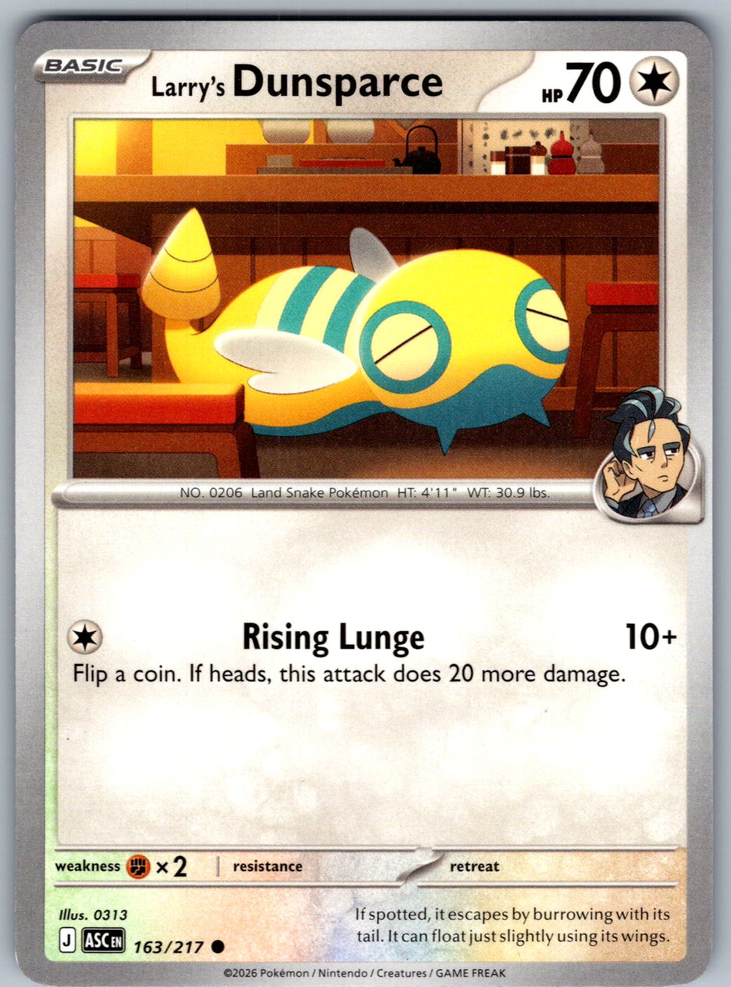 Larry's Dunsparce 163/217 Ascended Heroes Pokemon