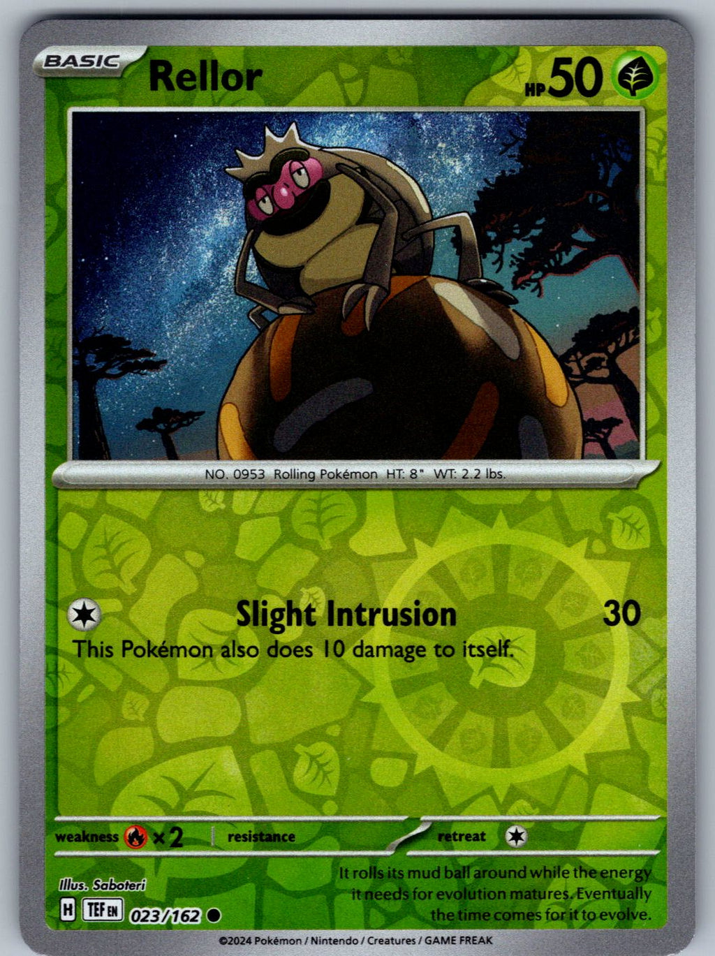 Rellor 023/162 Temporal Forces Pokemon Reverse Holo