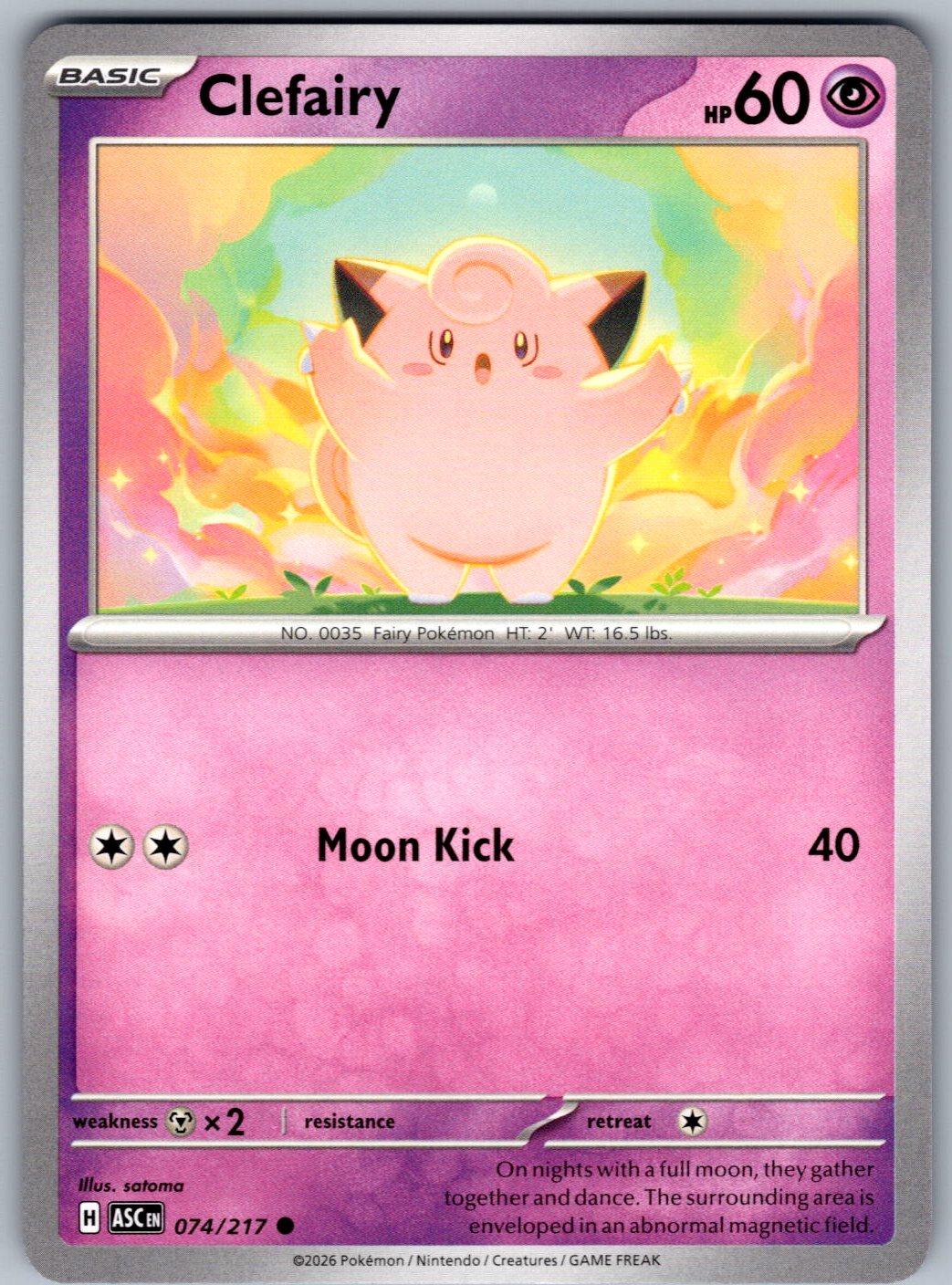 Clefairy 074/217 Ascended Heroes Pokemon