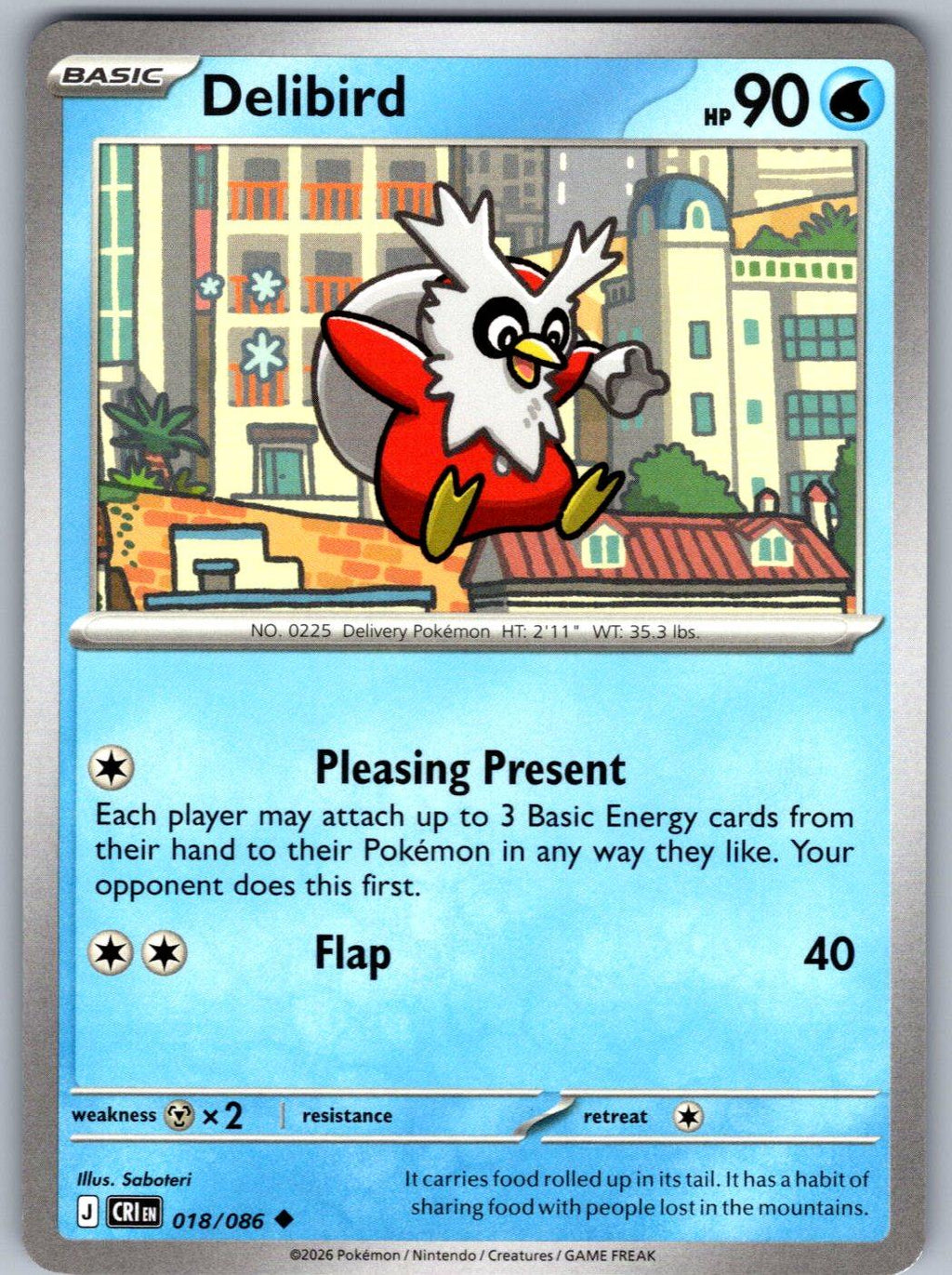 Delibird 018/086 Chaos Rising Pokemon