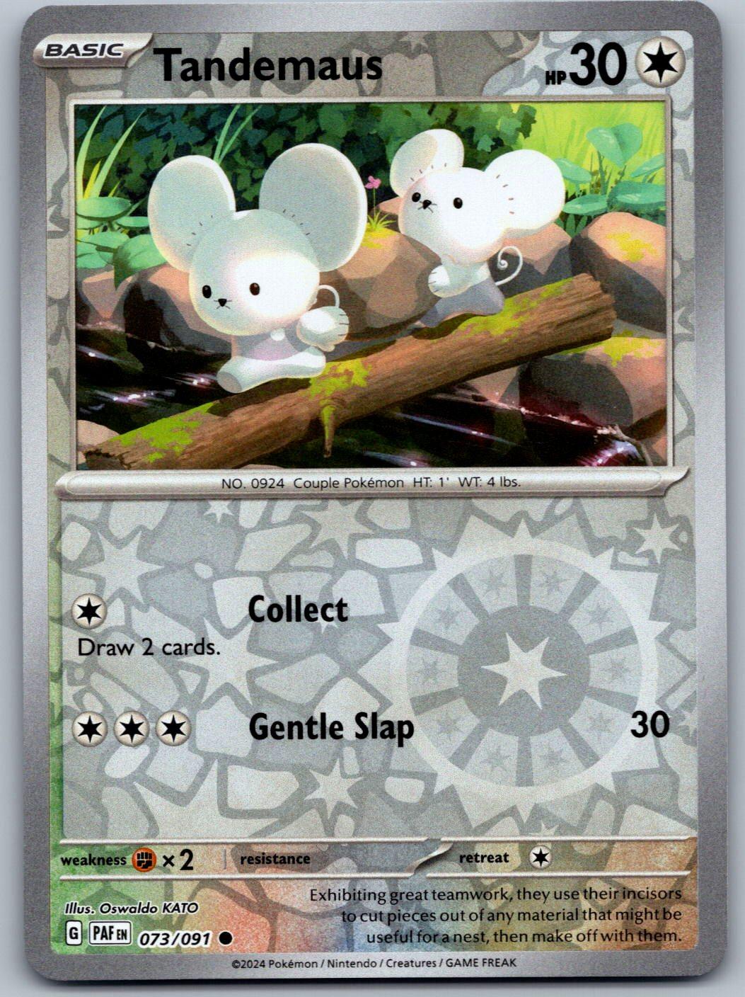 Tandemaus 073/091 Paldean Fates Pokemon Reverse Holo