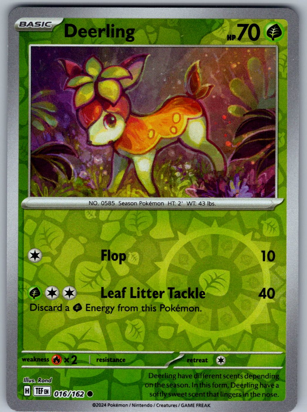 Deerling 016/162 Temporal Forces Pokemon