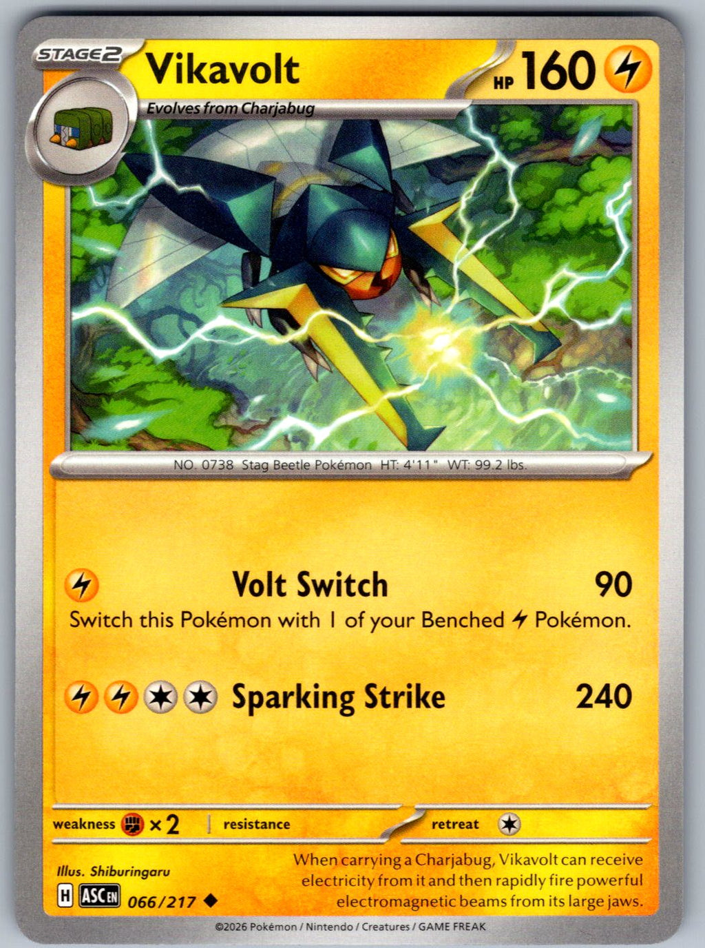 Vikavolt 066/217 Ascended Heroes Pokemon