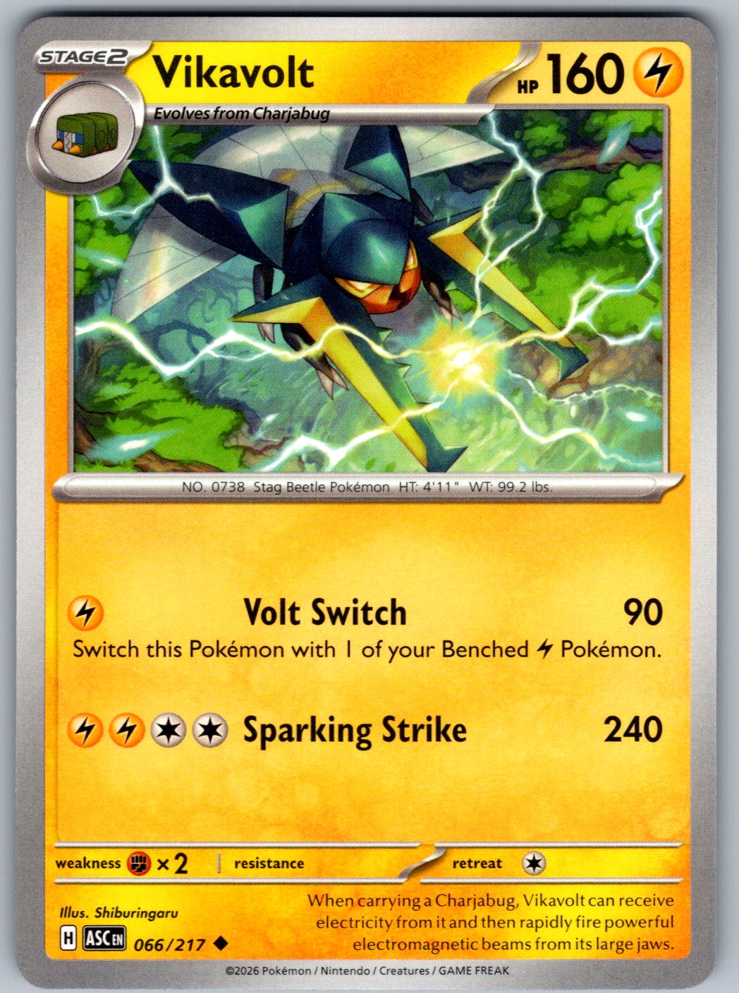 Vikavolt 066/217 Ascended Heroes Pokemon