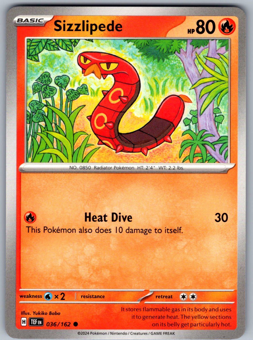 Sizzlipede 036/162 Temporal Forces Pokemon