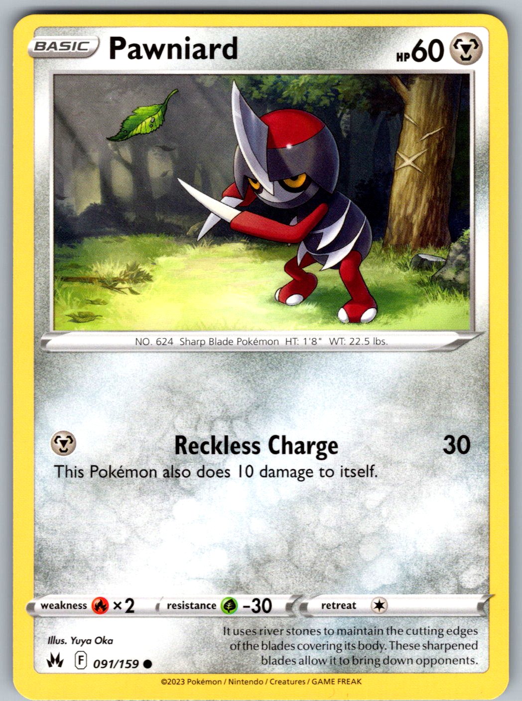 Pawniard 091/159 Crown Zenith Pokemon