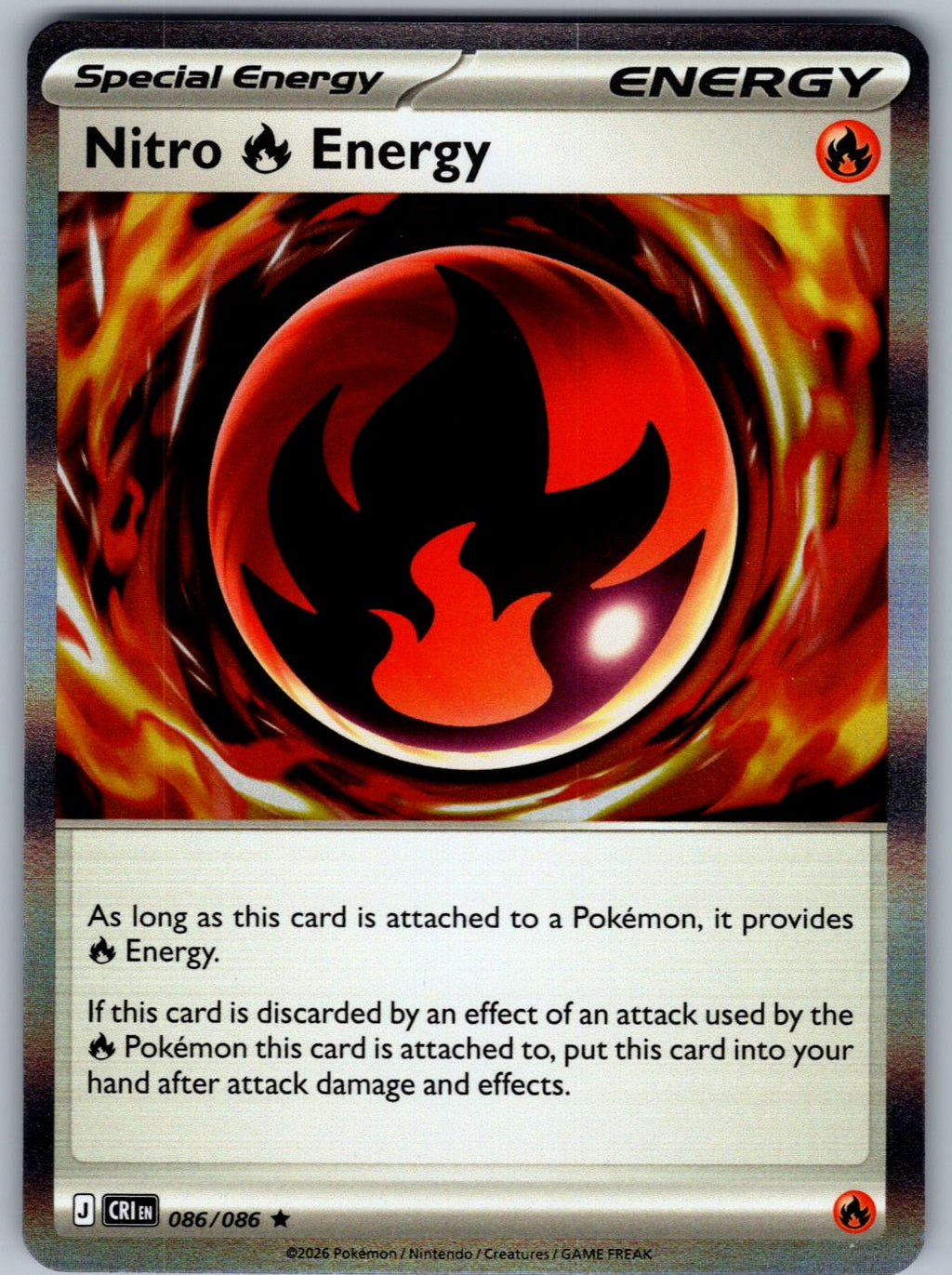 Nitro R Energy 086/086 Chaos Rising Pokemon Holo