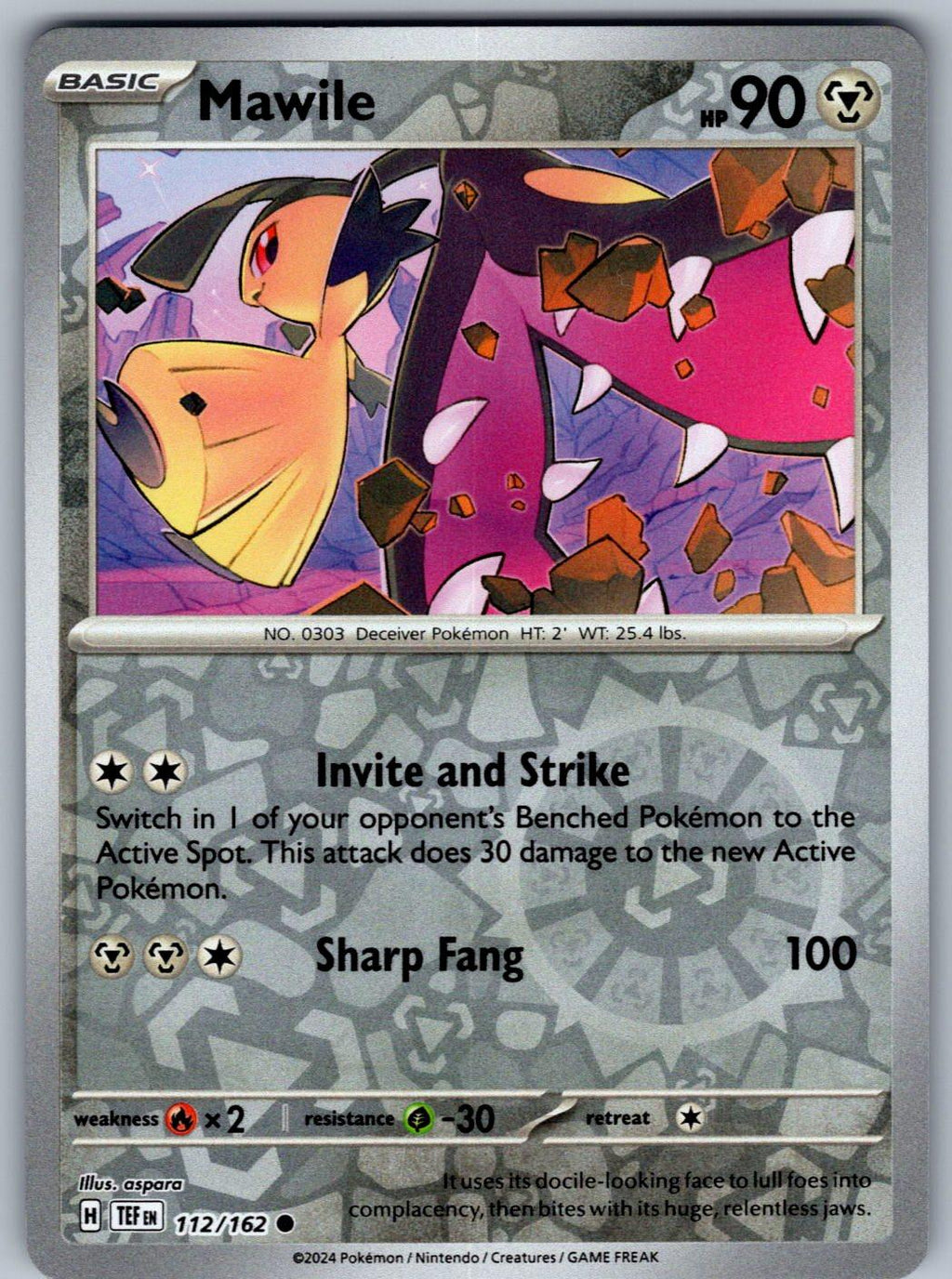 Mawile 112/162 Temporal Forces Pokemon