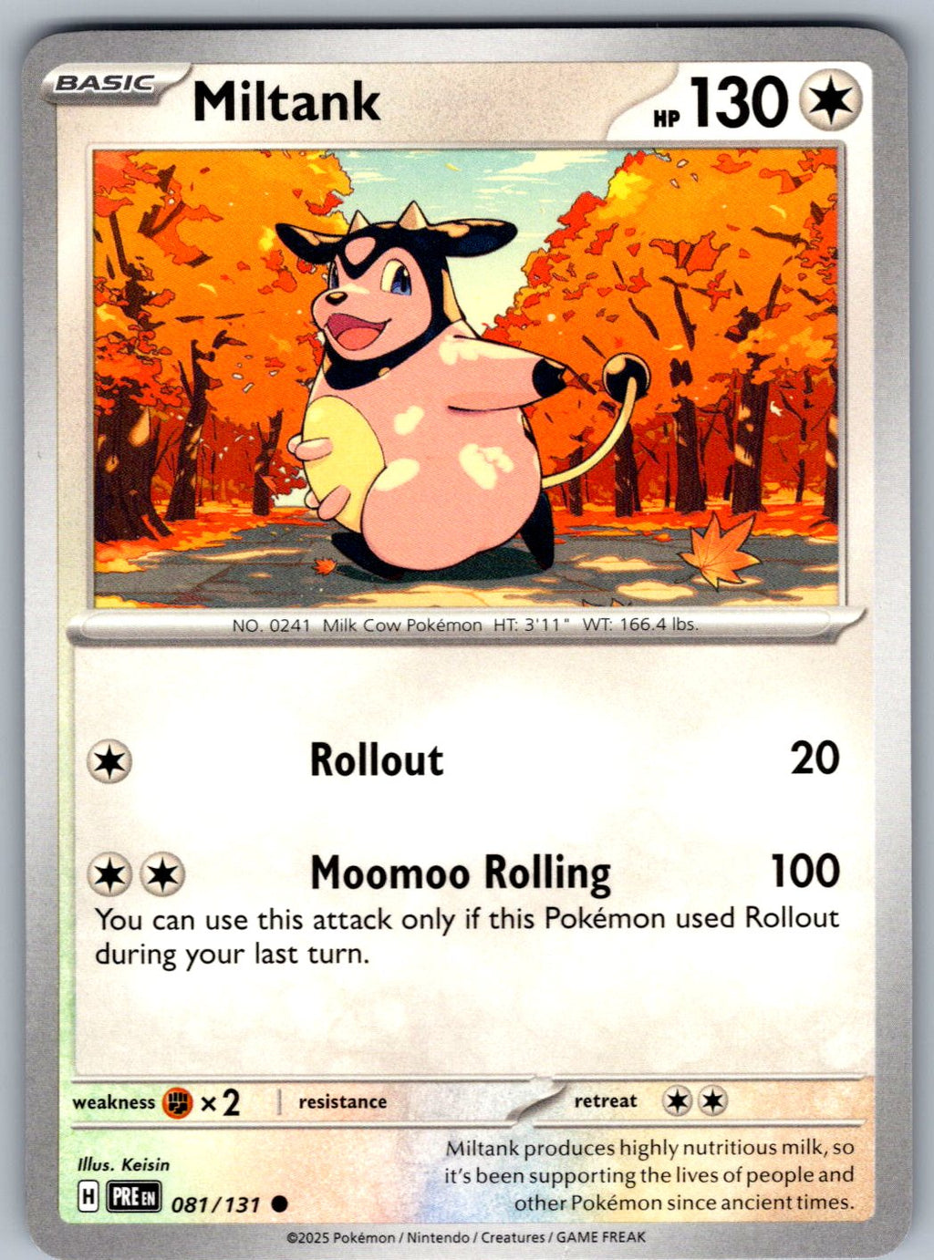 Miltank 081/131 Prismatic Evolutions Pokemon
