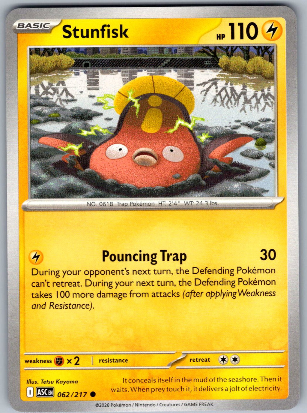 Stunfisk 062/217 Ascended Heroes Pokemon