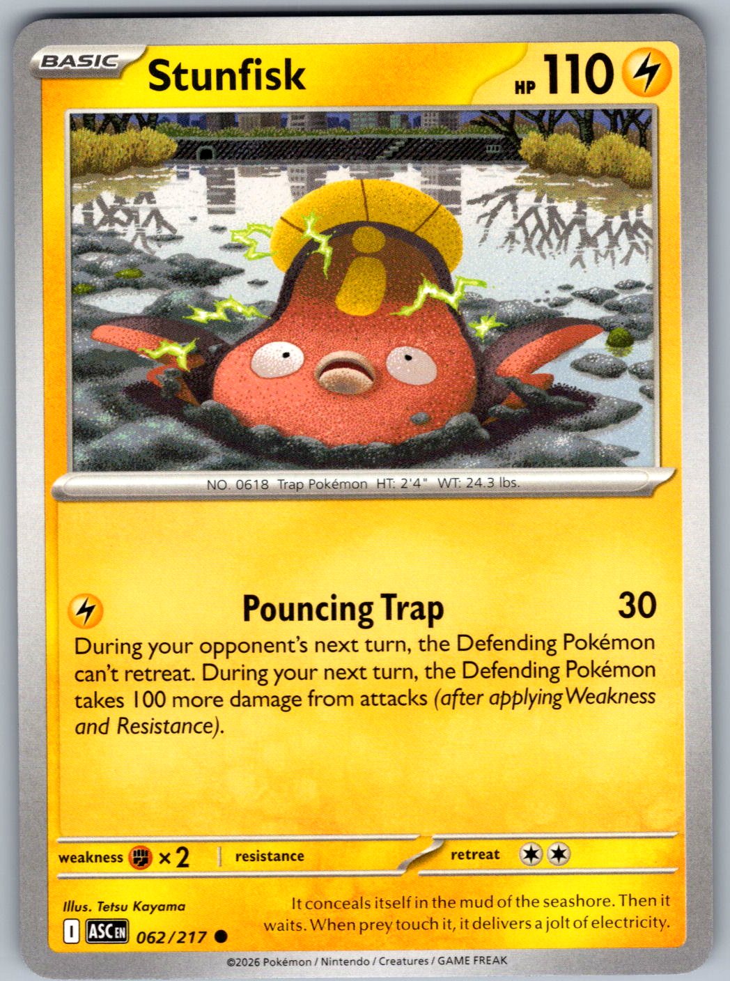 Stunfisk 062/217 Ascended Heroes Pokemon