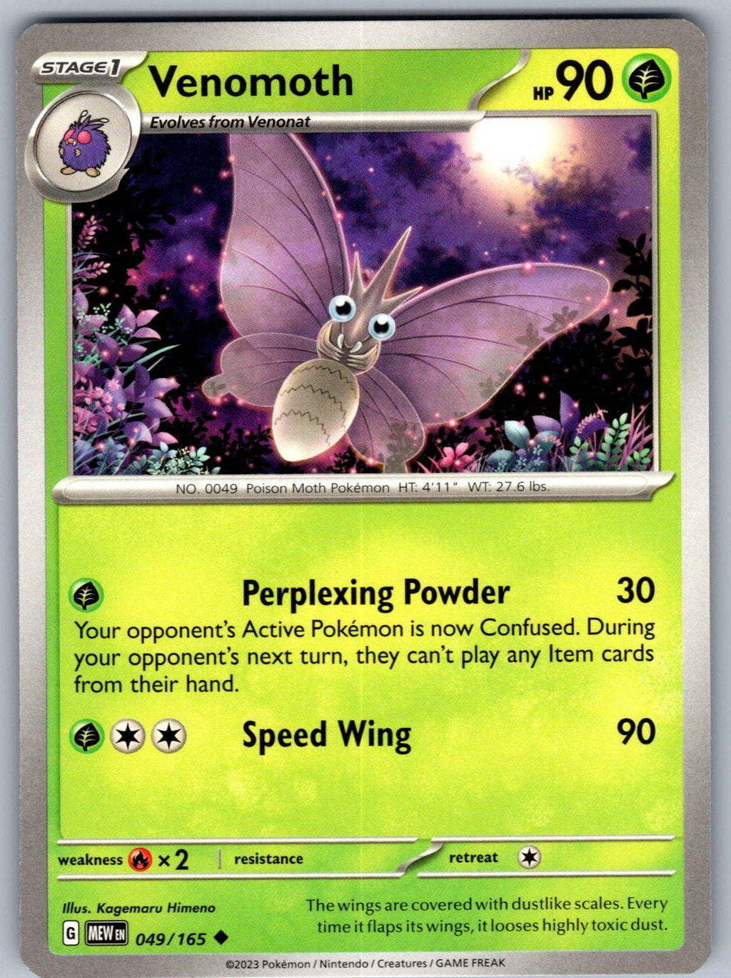 Venomoth 049/165 151 Pokemon