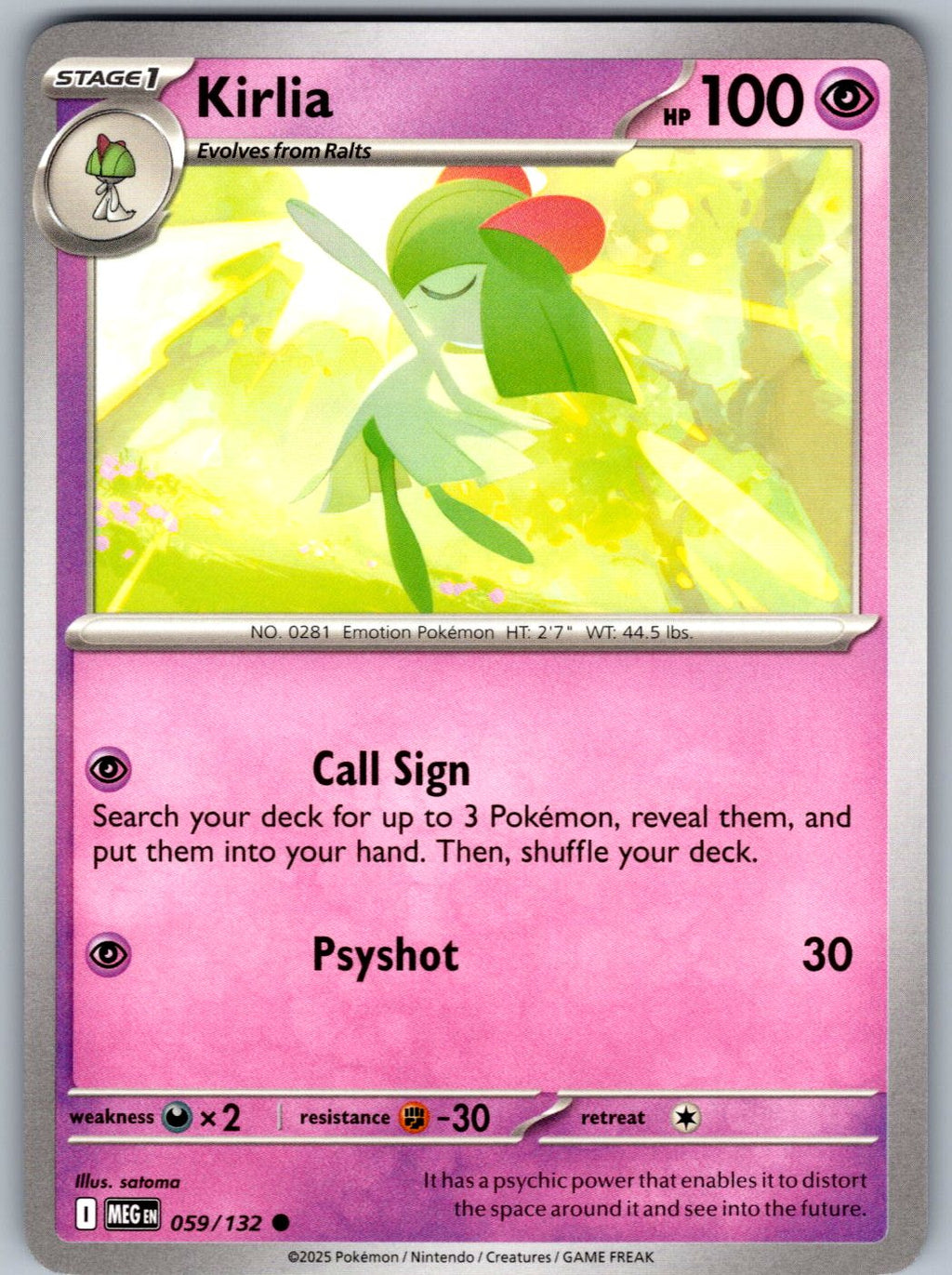 Kirlia 059/132 Mega Evolution Pokemon