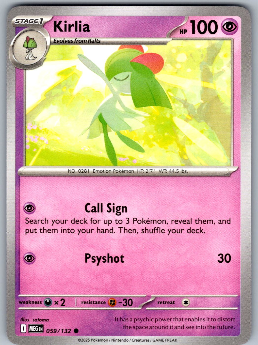 Kirlia 059/132 Mega Evolution Pokemon
