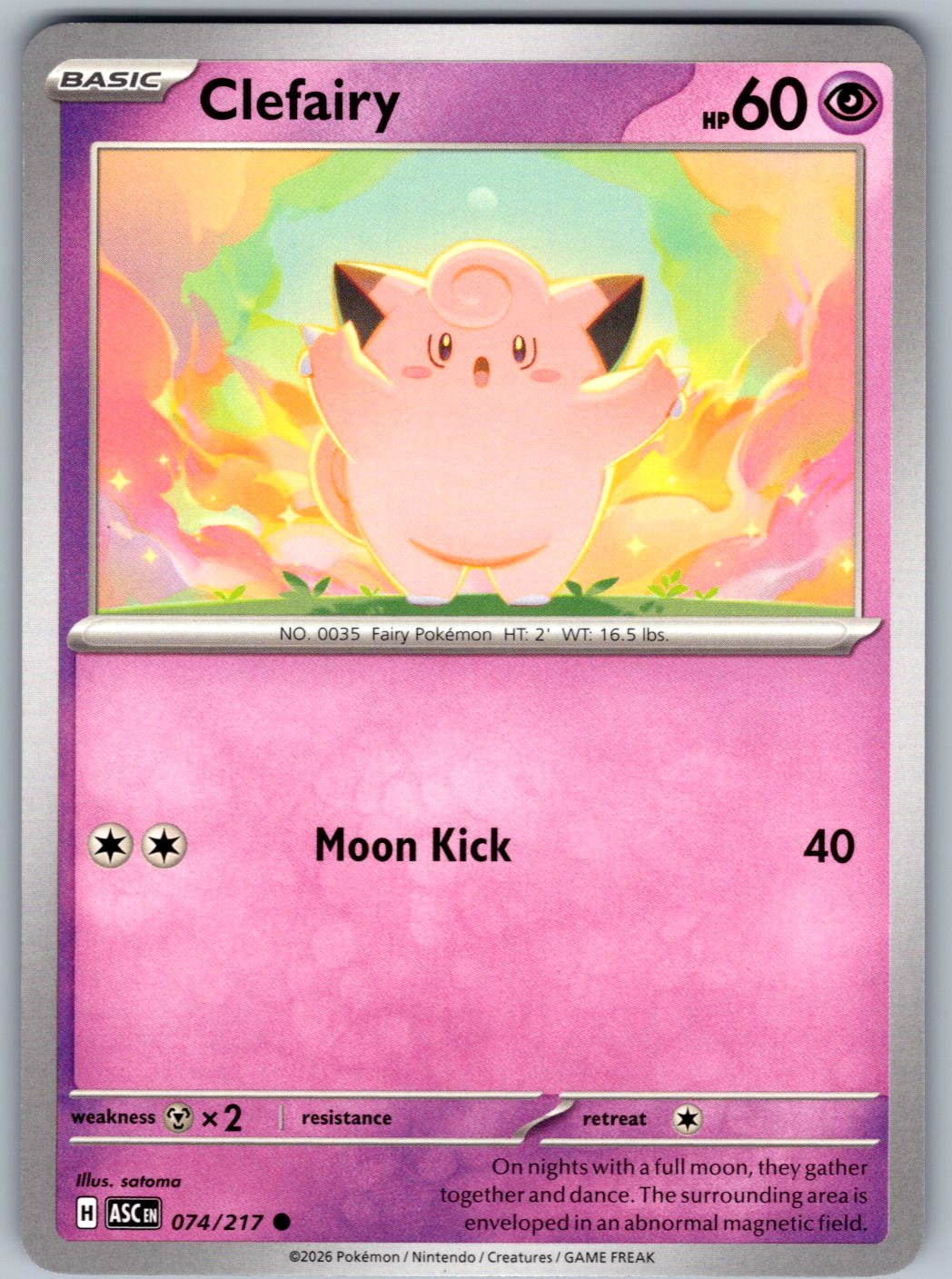 Clefairy 074/217 Ascended Heroes Pokemon