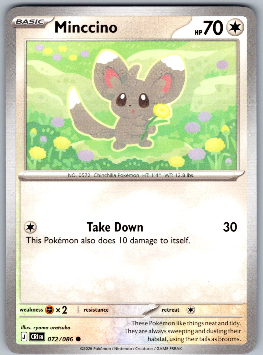 Minccino 072/086 Chaos Rising Pokemon